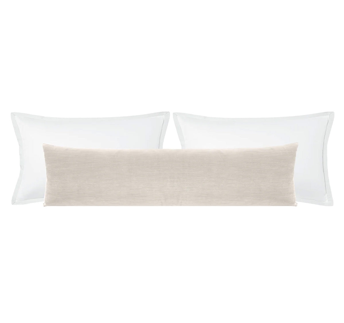 THE XL LUMBAR :: STRIE VELVET // OYSTER - 14" X 48" - Image 0