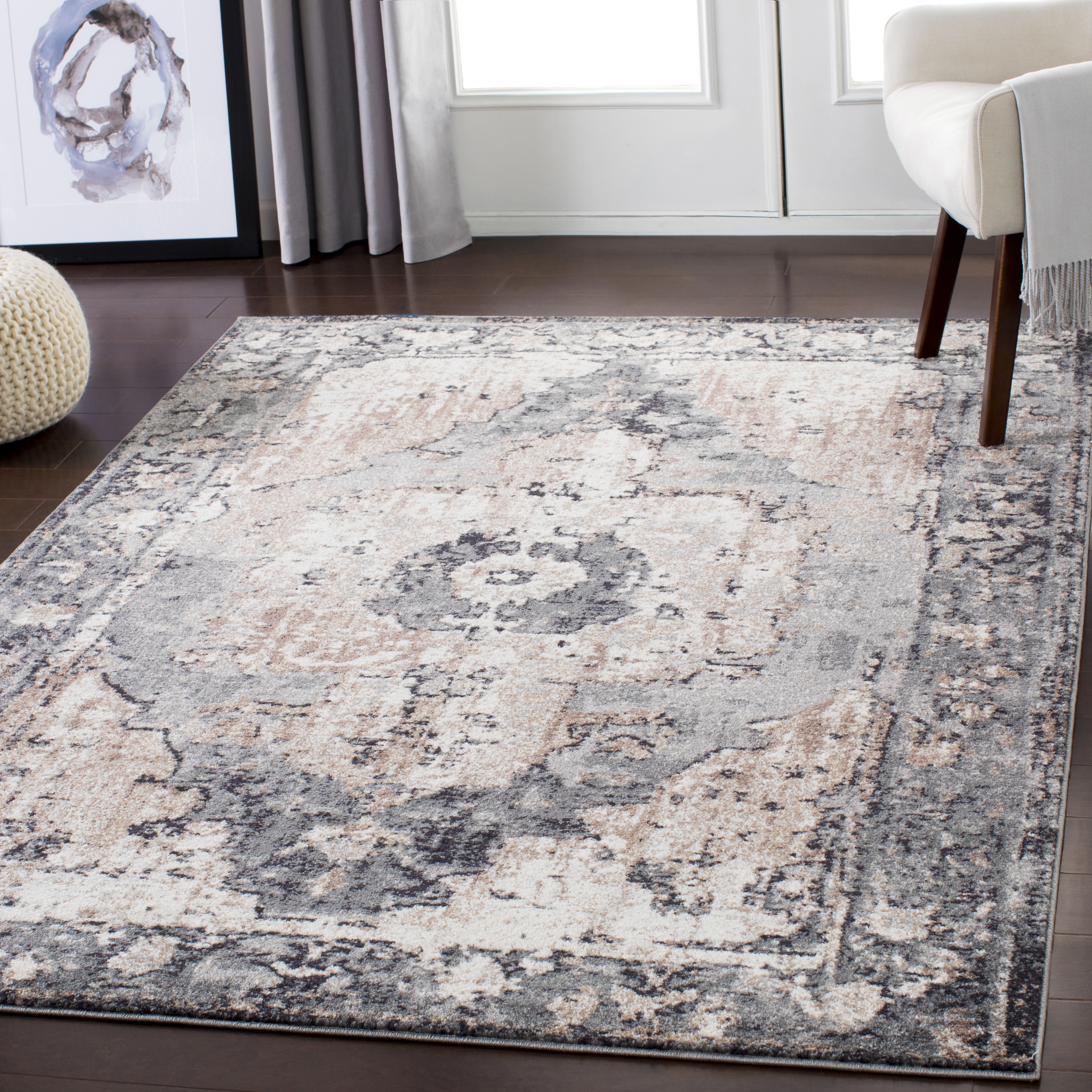 Chelsea Beige Indoor 5'3" x 7'3" Machine Woven Rug - Image 1