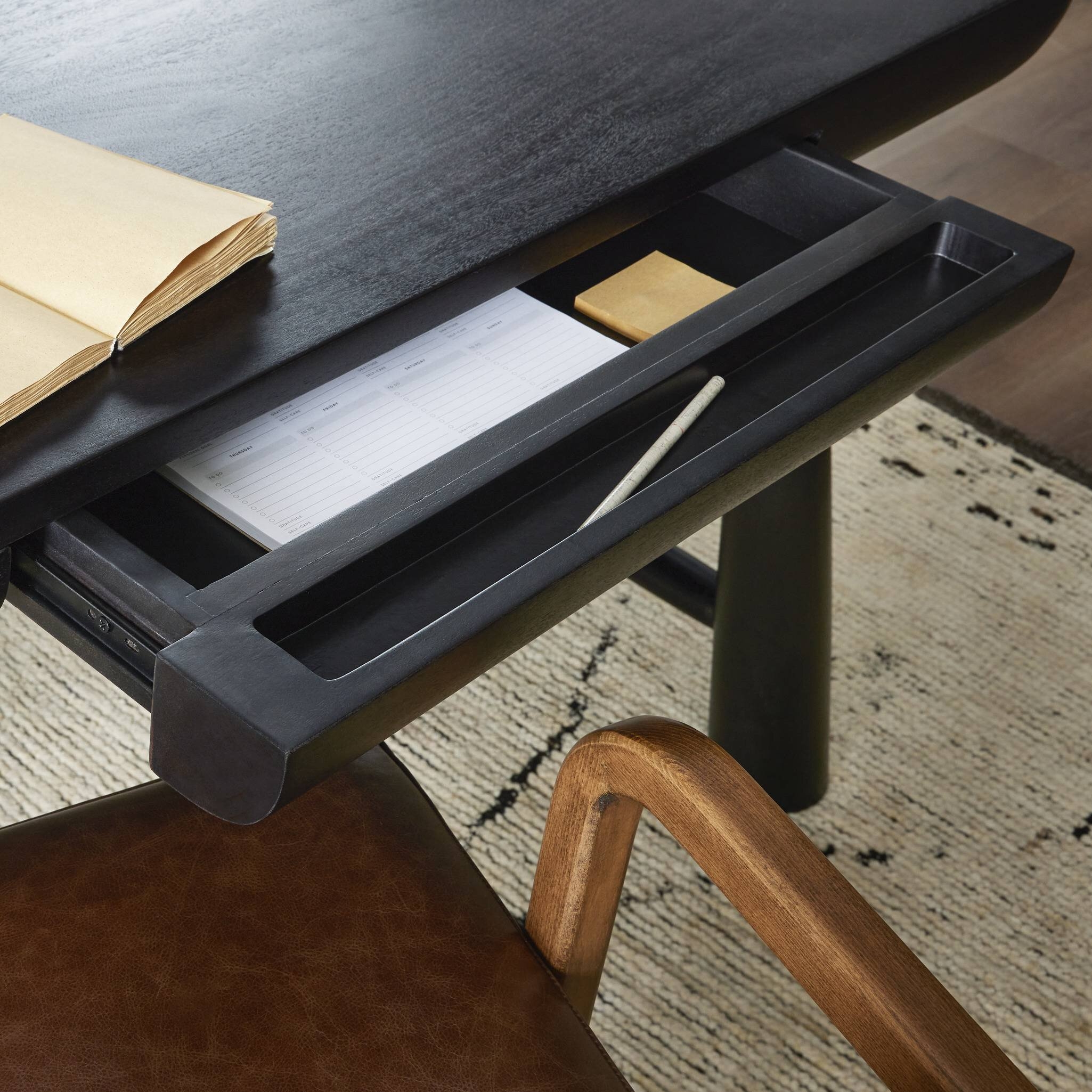 Lorik Desk - Worn Black Acacia - Image 6
