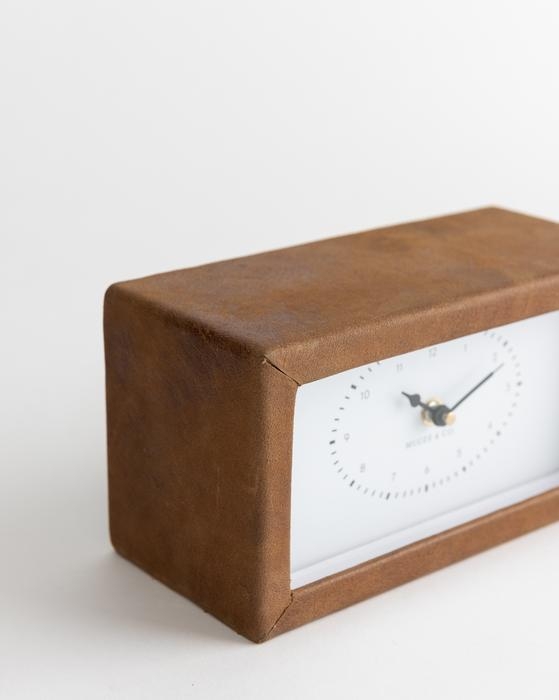 Leather Wrapped Clock - Image 1