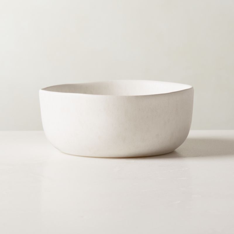 Drift White Soup Bowls with Reactive Glaze Set of 6 - Image 2
