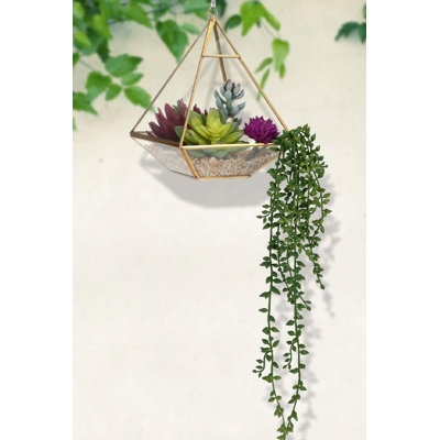 Artificial Hanging Succulent Plants –Plant Artificial Hanging Plants Unpotted Fake Plants For Bedroom Aesthetic - Image 0