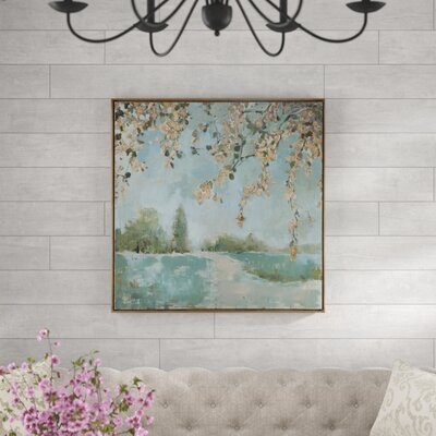 'Peaceful Landscape Art' - Picture Frame Painting Print on Canvas - Image 0