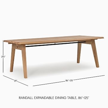 Randall Expandable Dining Table Brushed Oak - Image 1