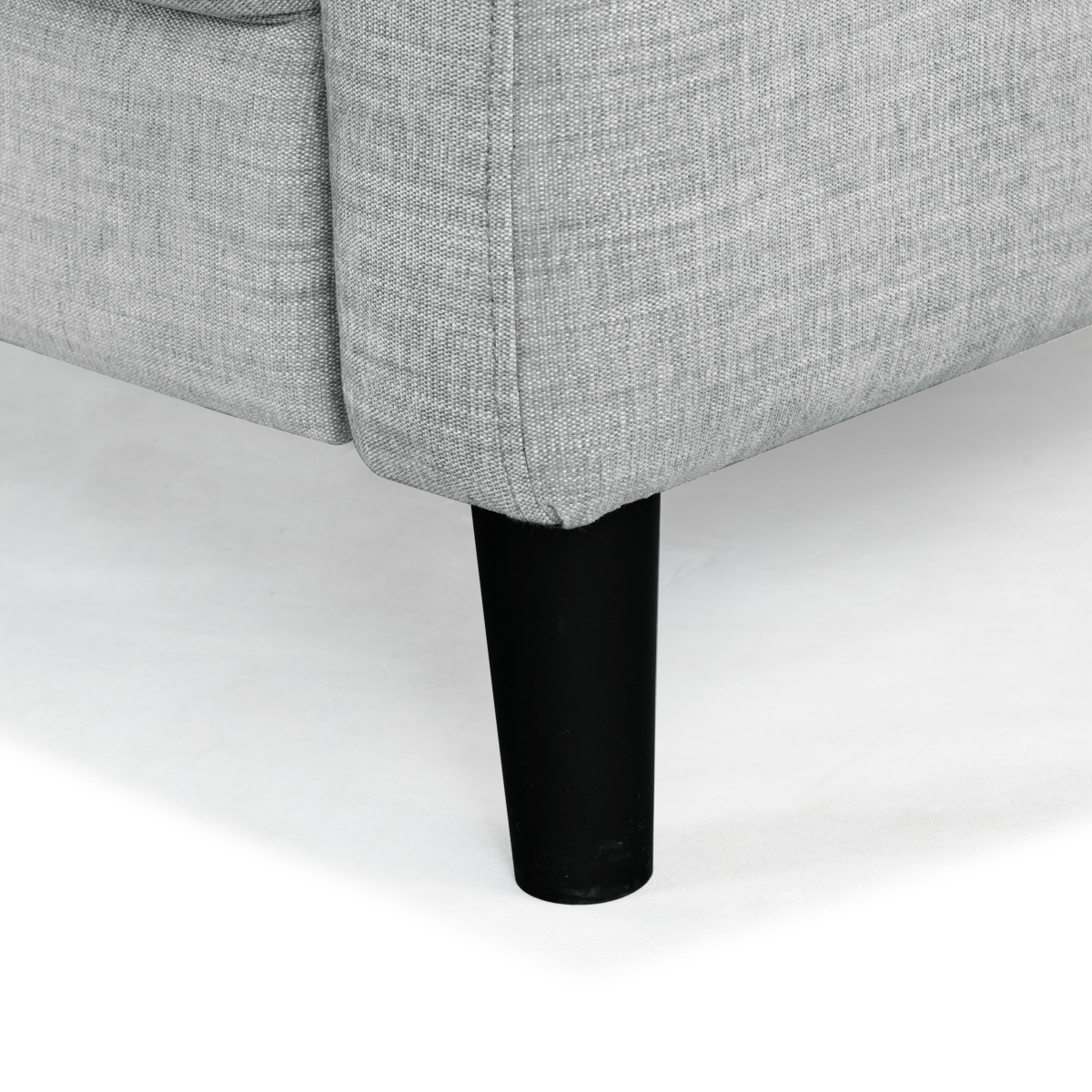 Nathaniel Tufted 3 Seater Sofa - Light Grey - Image 6