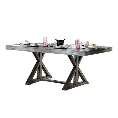 Rustic Style Rectangular Dining Table In Gray Finish - Image 0