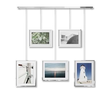 Hanging Chrome Gallery Frames, Set of 5 - Image 0