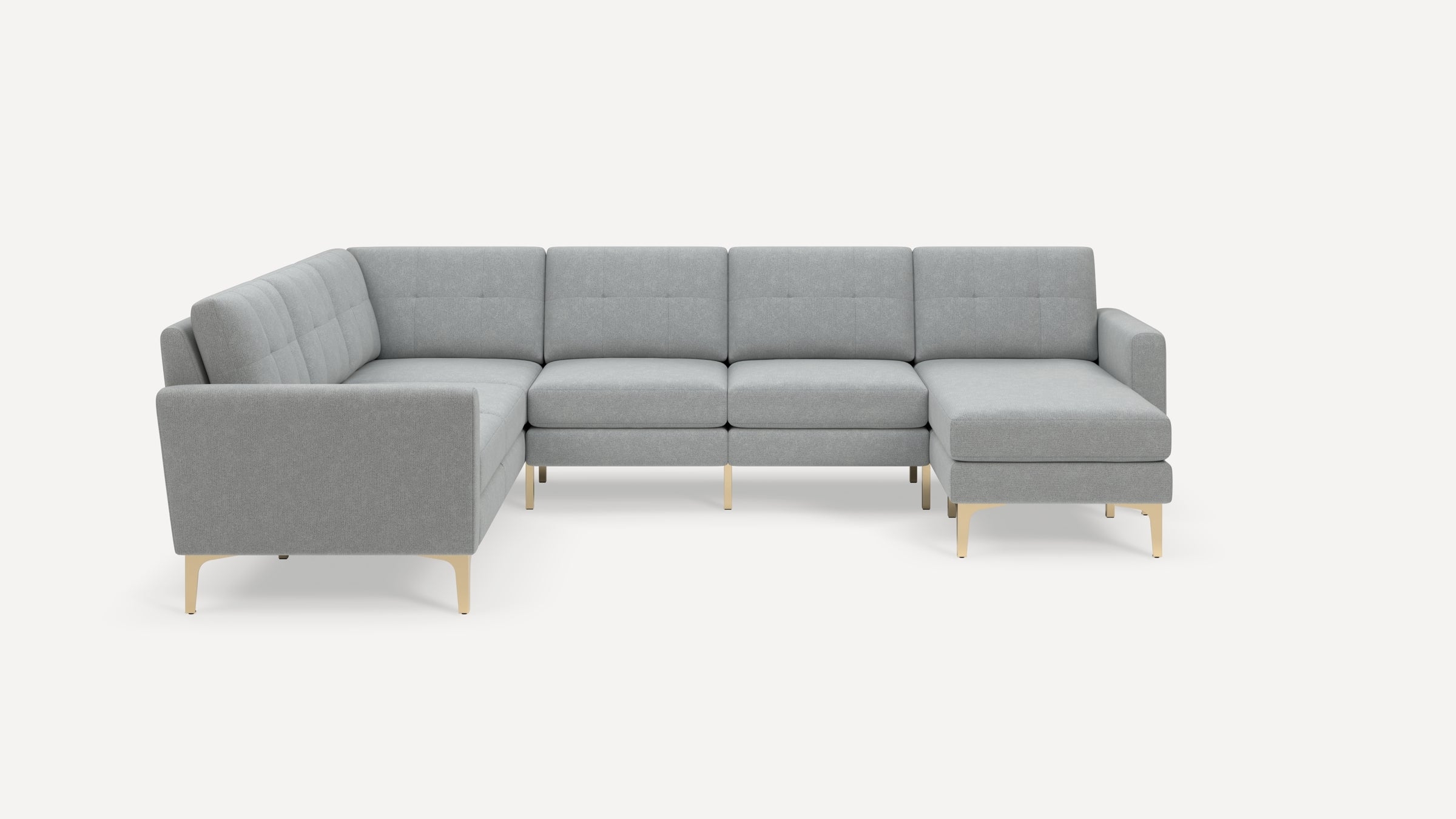 Nomad 6-Seat Corner Sectional with Chaise - Georgia Clay - Performance Chenille / Chrome - Metal / Slope - Image 4