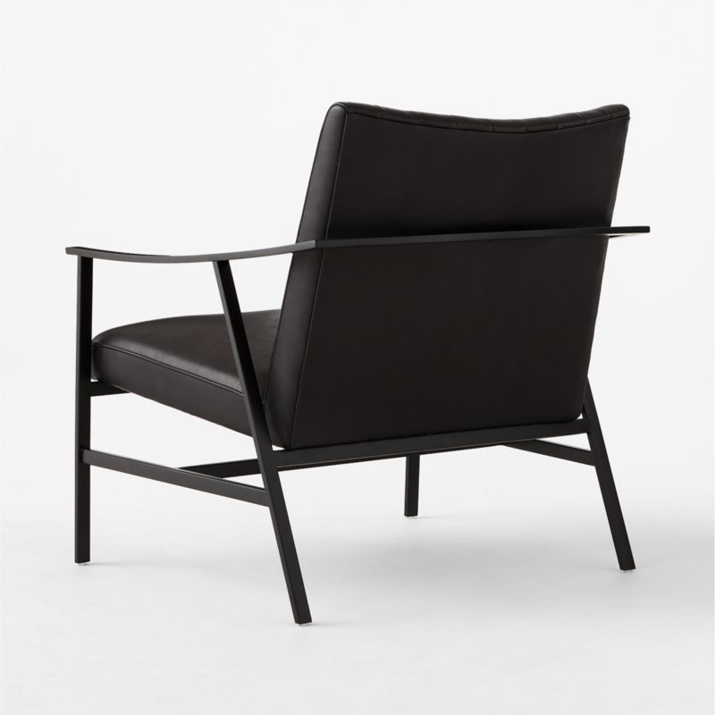 Blair Black Leather Accent Chair by Paul McCobb - Image 4