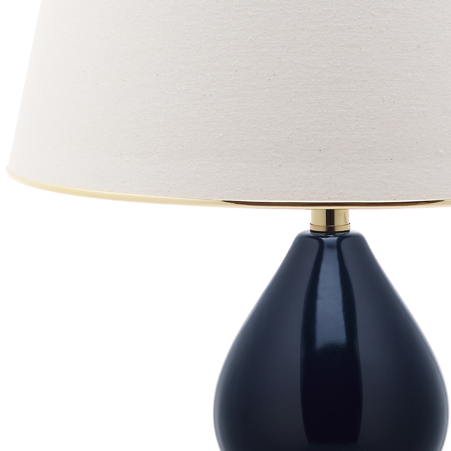Jill 26.5-Inch H Double- Gourd Ceramic Table Lamp - Navy - Arlo Home - Image 2