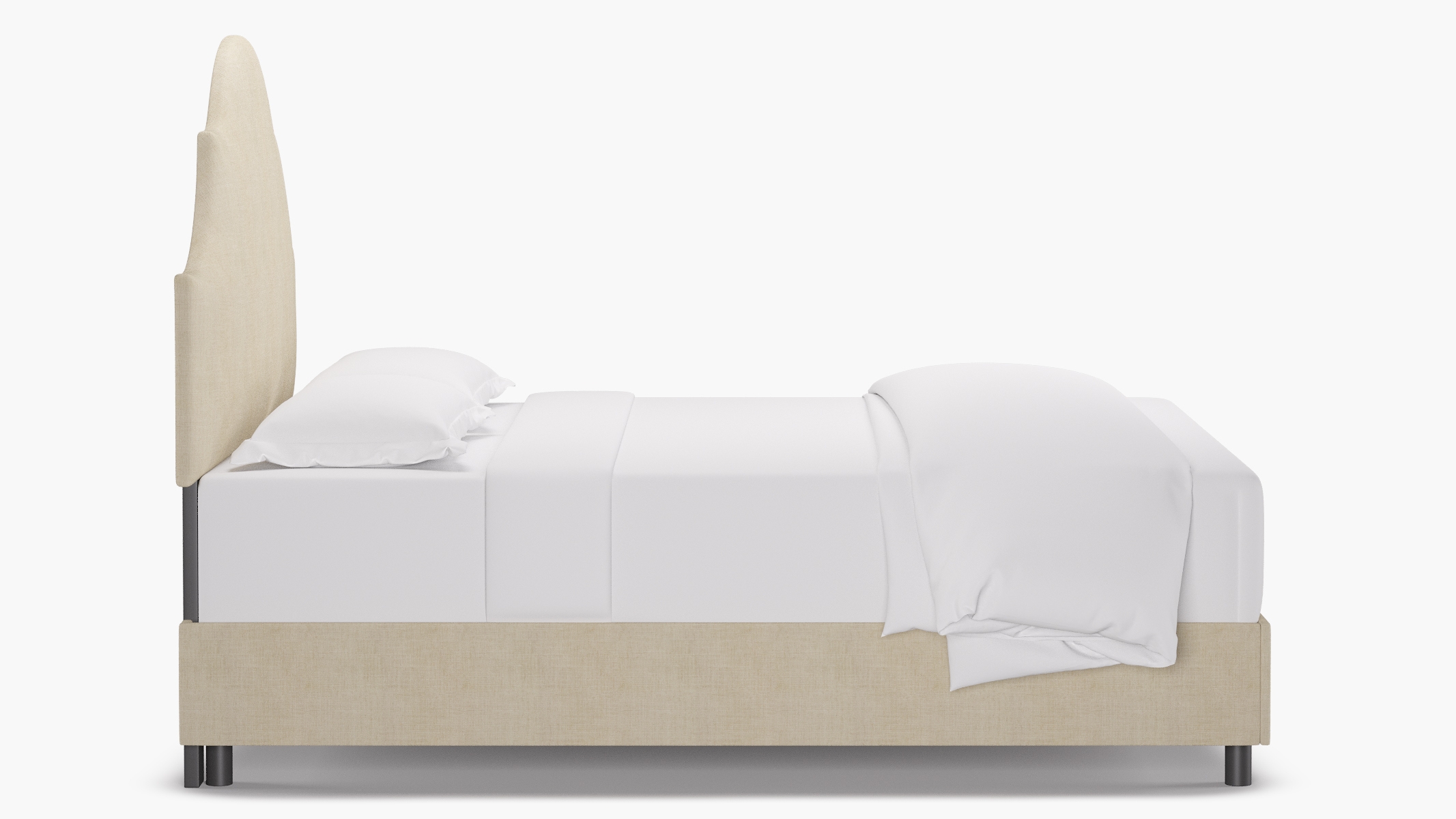 Regency Bed, Talc Linen, Queen - Image 2
