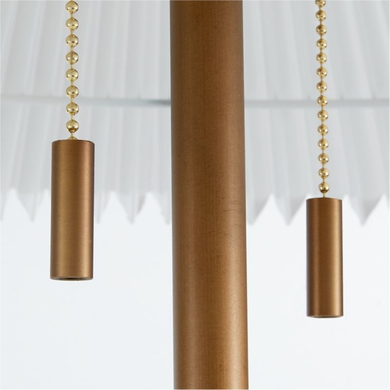 Flores Floor Lamp with Fluted Shade - Image 1