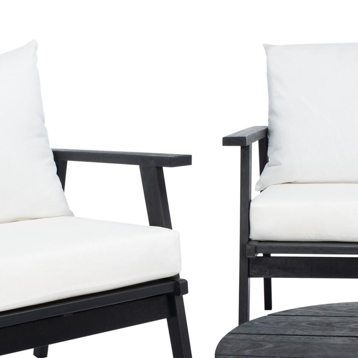 Deacon 4 Pc Living Set - Black / Beige - Safavieh - Image 3
