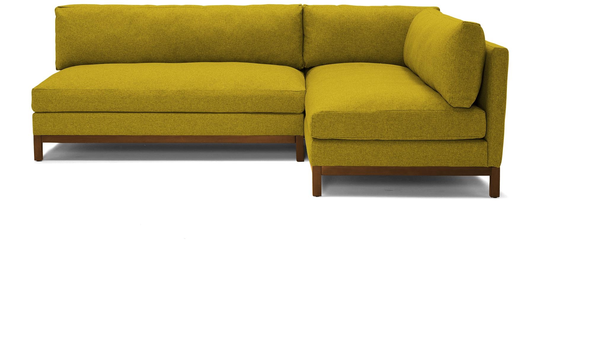 Yellow Arwen Mid Century Modern Corner Sectional - Bloke Goldenrod - Mocha - Left - Image 0