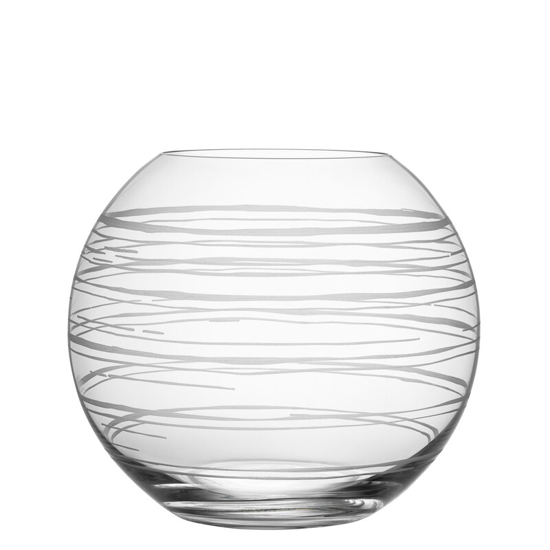 Orrefors Graphic Table Vase Size: 8" H x 9.44" W x 9.44" D - Image 0