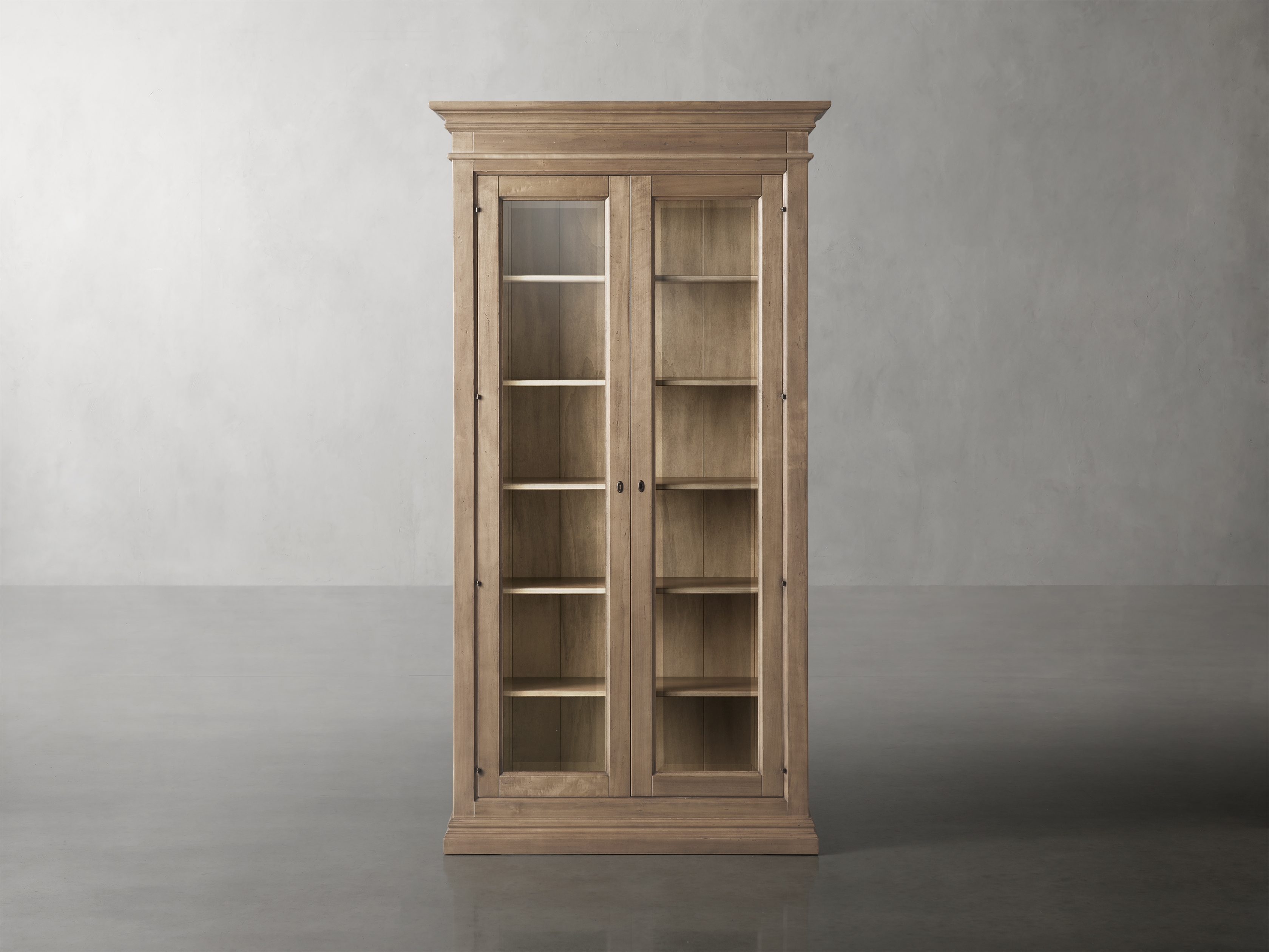 Tuscany Glass Cabinet in Wood Natural - Image 0