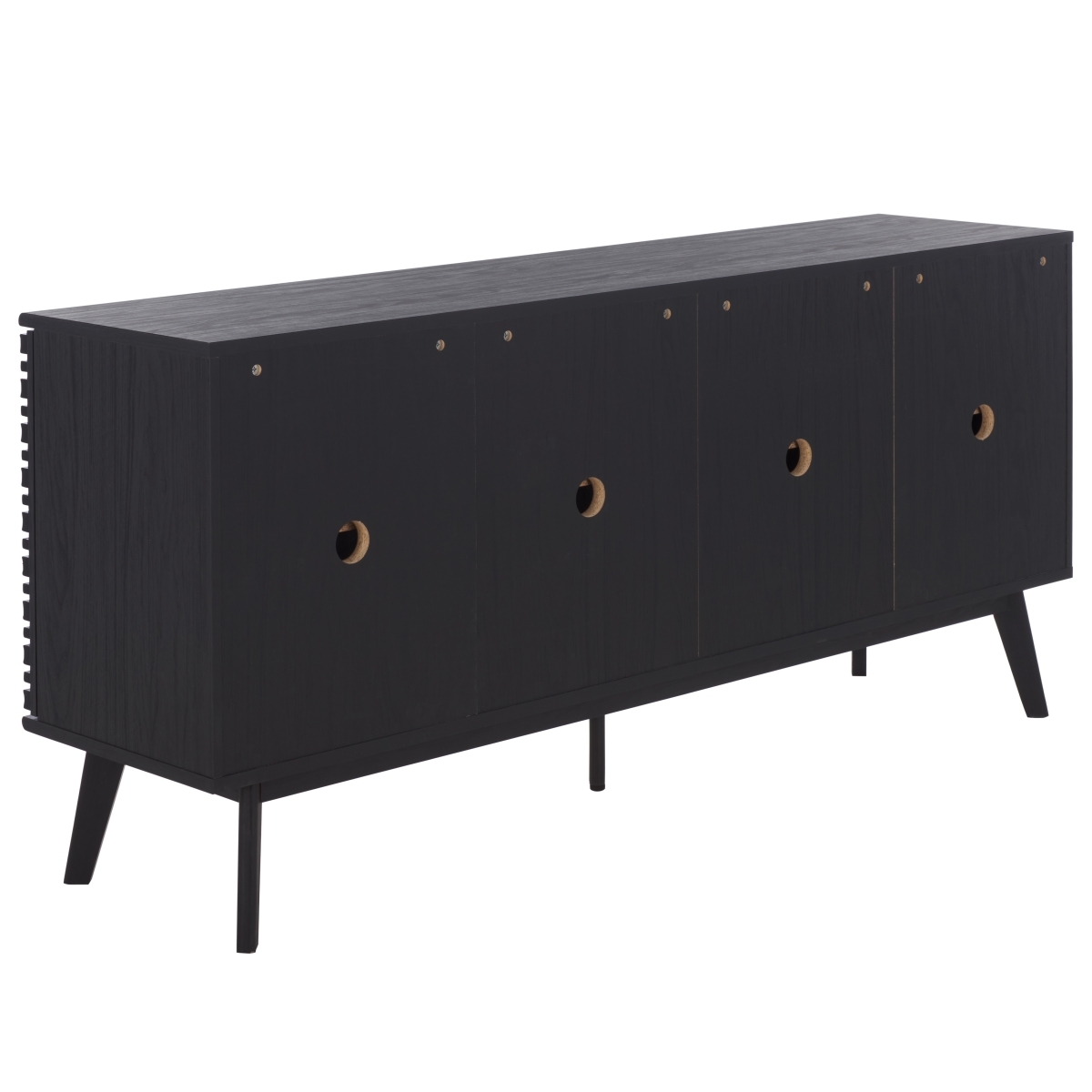 Atlantes Large 4 Door 4 Shelf  Media - Black - Image 8