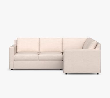 Sanford Square Arm Upholstered Right Arm 3-Piece Corner Sectional, Polyester Wrapped Cushions, Performance Heathered Tweed Desert - Image 2