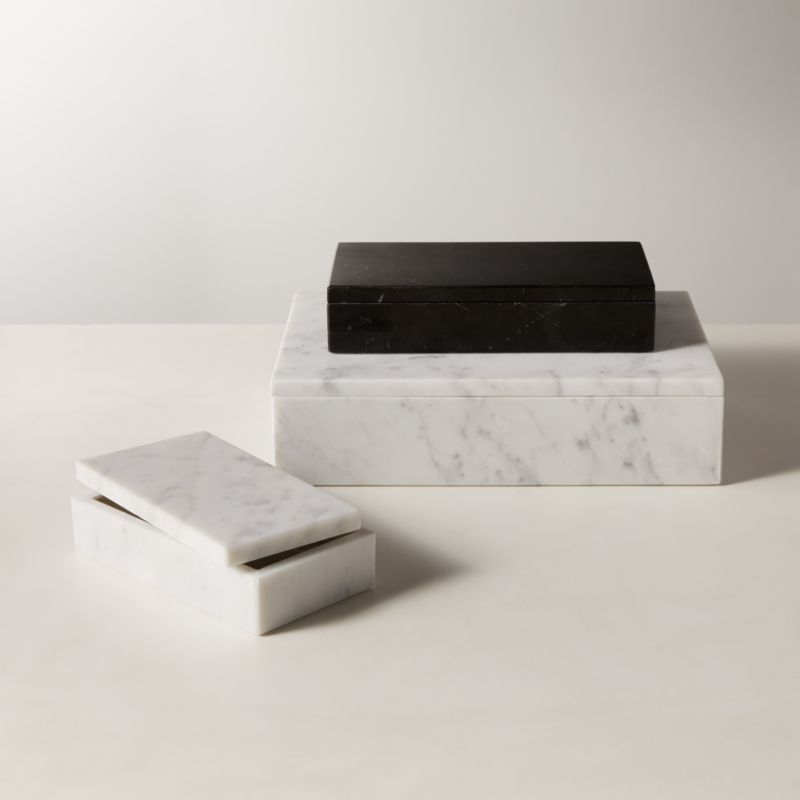 Large White Marble Box - Image 2