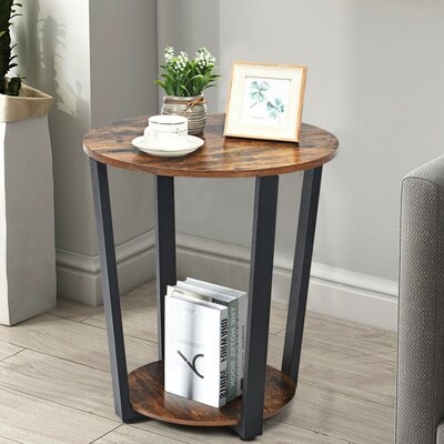 Artesia Cross Legs End Table with Storage - Image 0