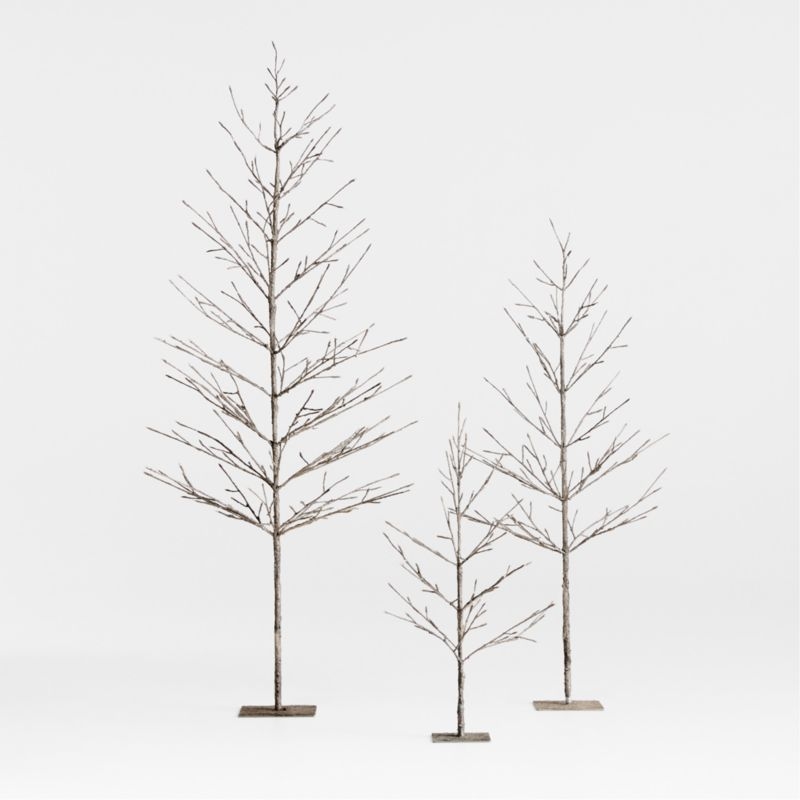 Faux LED Birch Tree Pewter 5' - Image 3