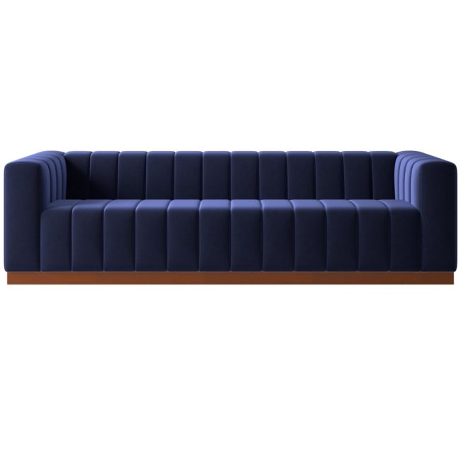 Forte 101" Luca Eclipse Sofa with Walnut Base - Image 0