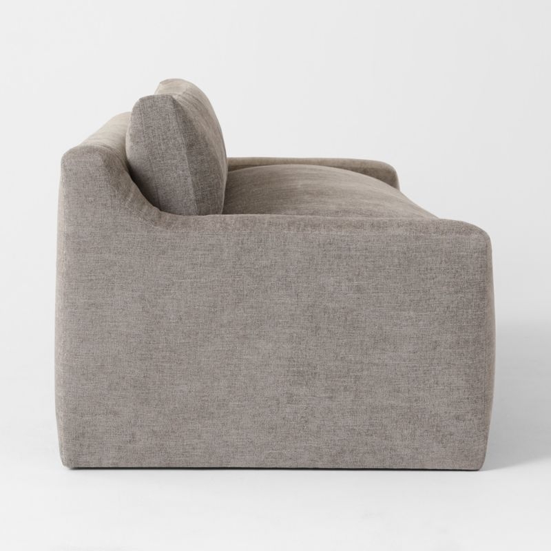 Durant 100" Light Brown Performance Fabric Sofa - Image 3