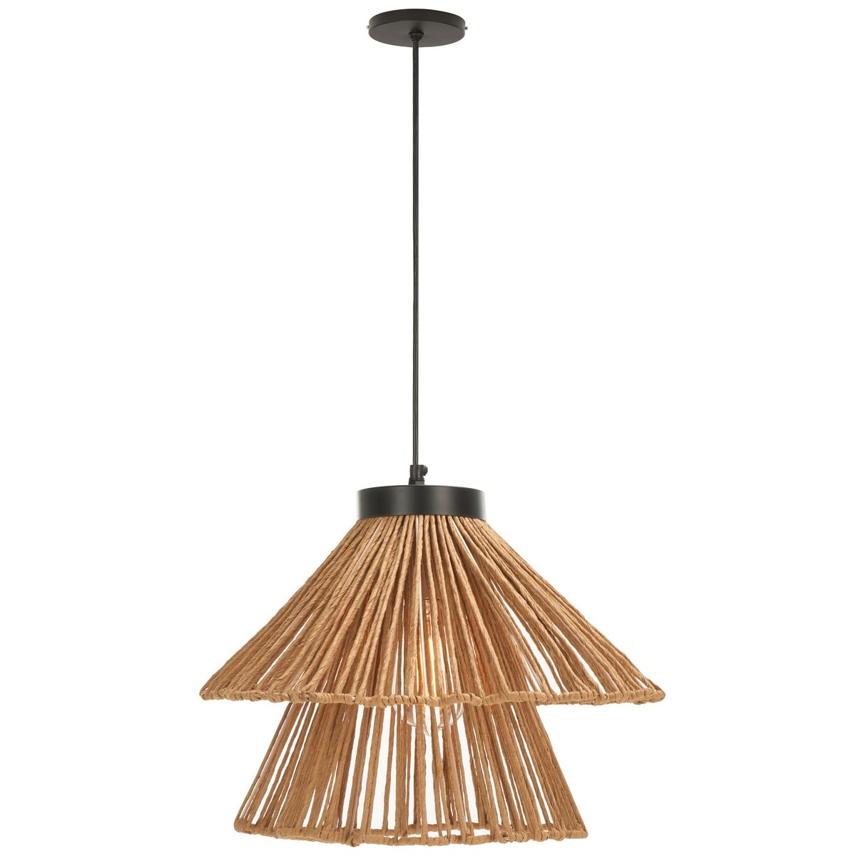 Kaia 16" Pendant - Natural/Black - Image 3