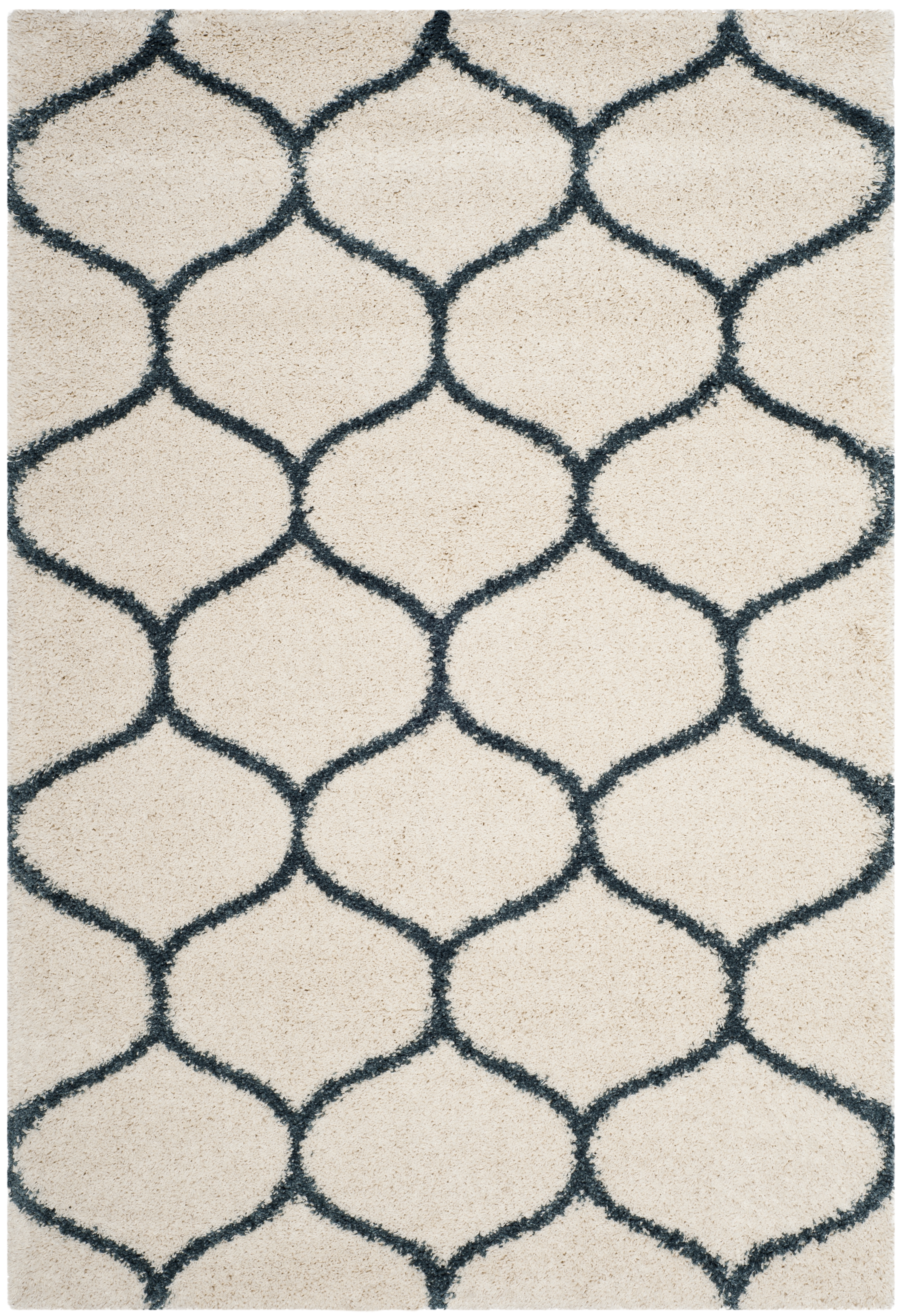 Arlo Home Woven Area Rug, SGH280T, Ivory/Slate Blue,  5' 1" X 7' 6" - Image 0