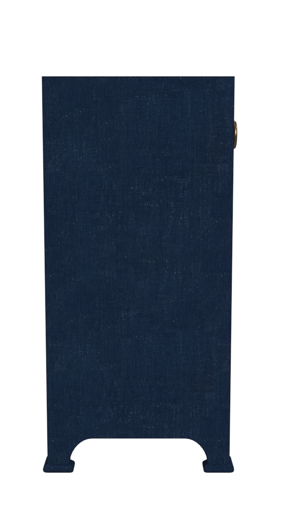 Chatham Navy Raffia Cabinet - Image 2