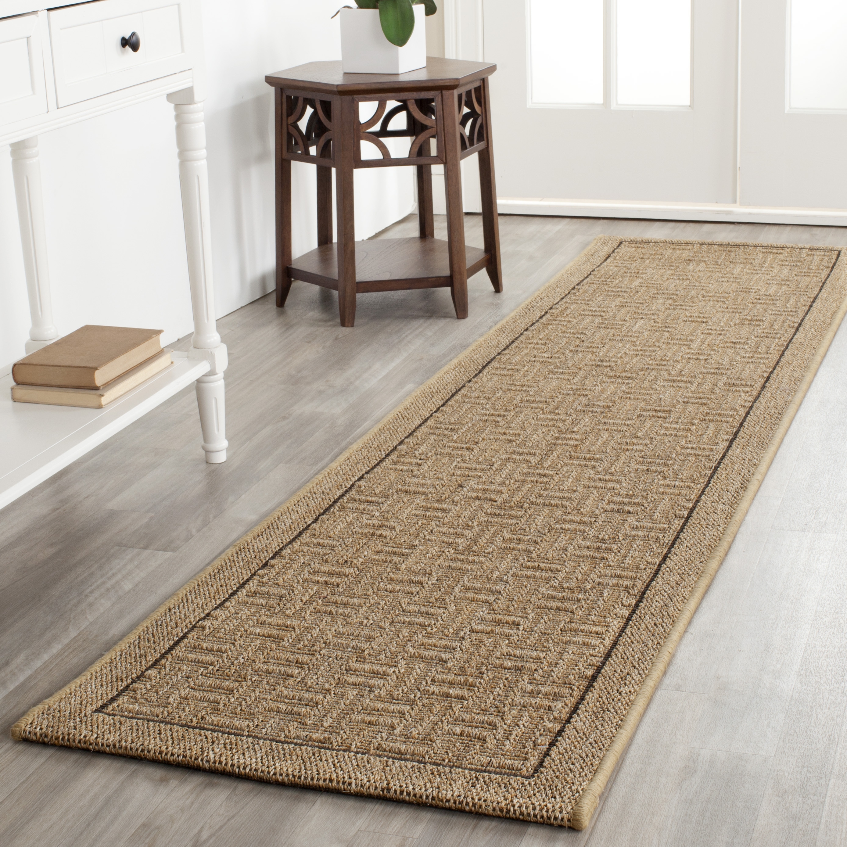 Arlo Home Woven Area Rug, PAB359A, Natural,  2' X 8' - Image 1