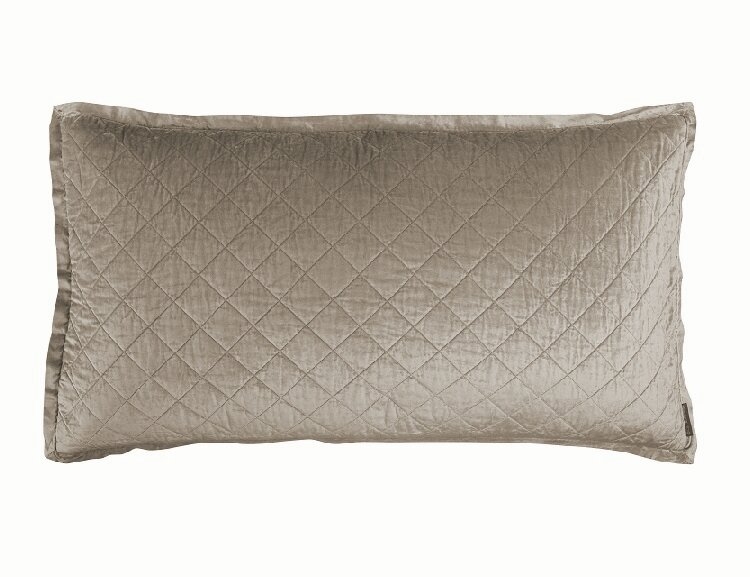 Lili Alessandra Chloe Velvet Feathers Lumbar Pillow - Image 0