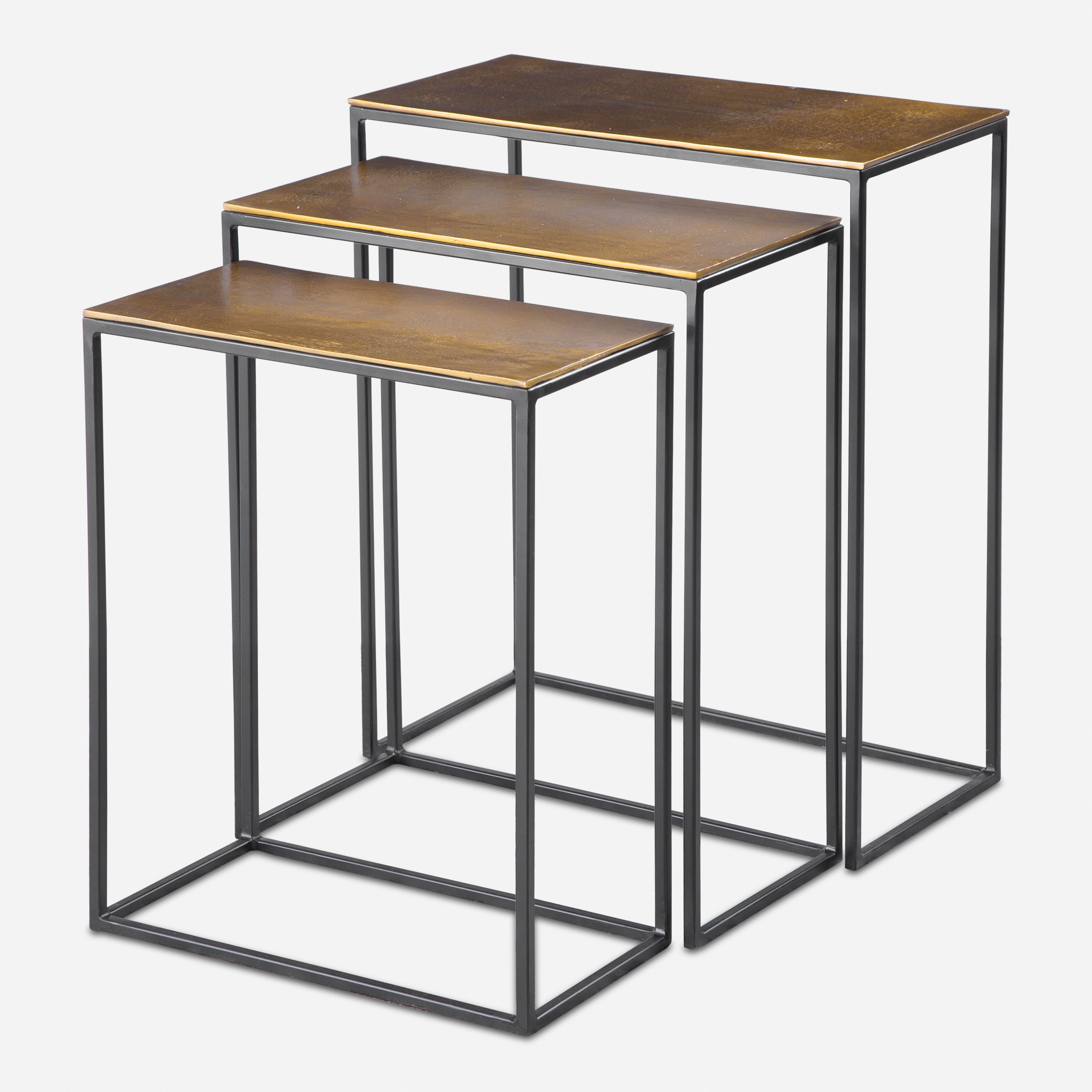 Coreene Gold Nesting Tables Set/3 - Image 0
