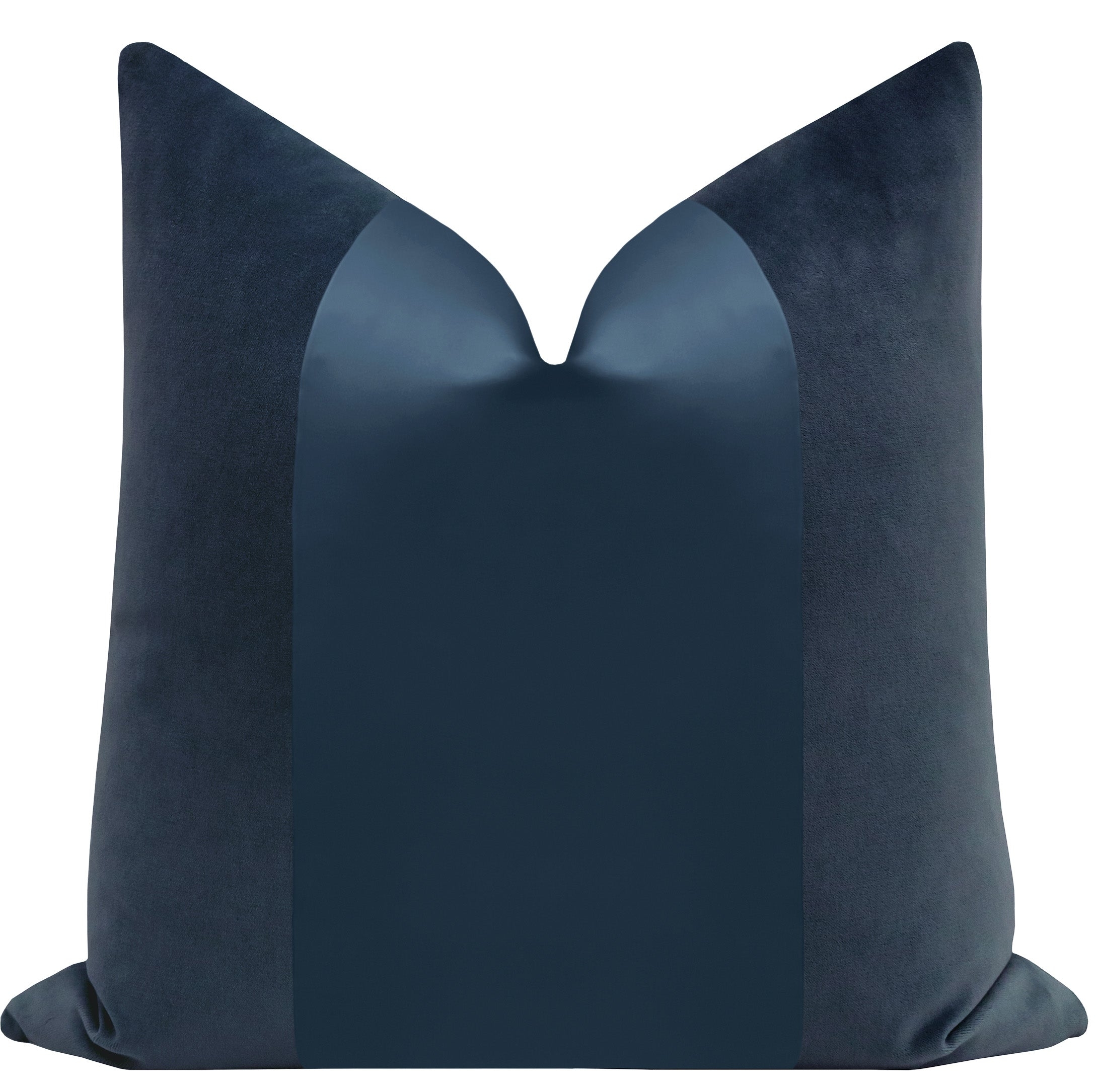 PANEL MONOCHROMATIC : SOCIETY VELVET // PRUSSIAN BLUE - 20” X 26” STANDARD SHAM - Image 0