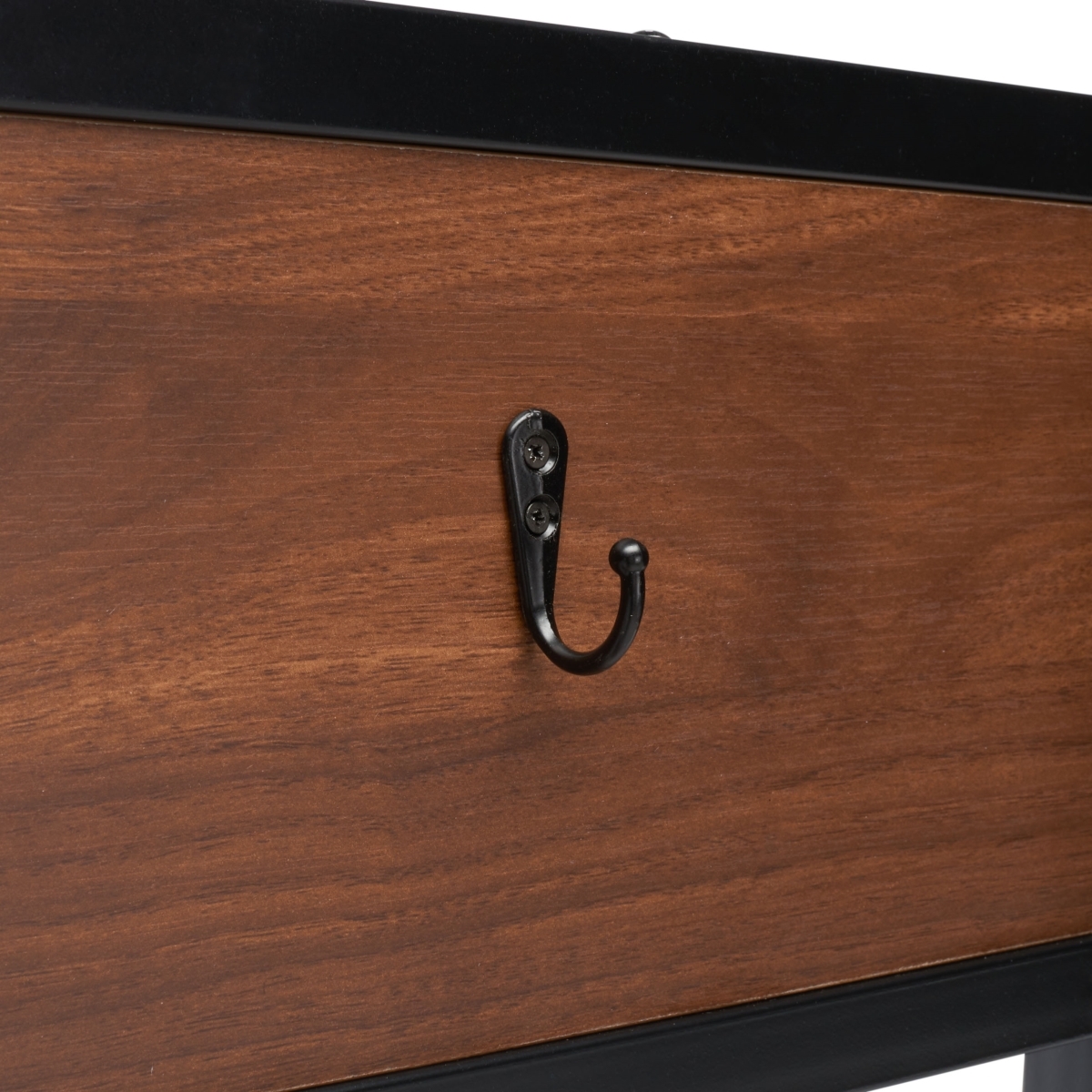 Akasha Hall Tree - Walnut / Black - Safavieh - Image 3