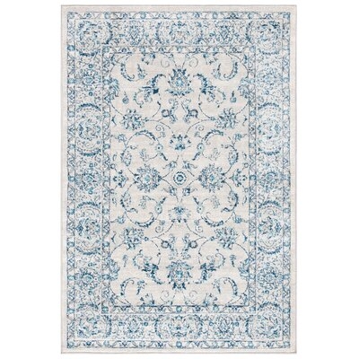 Lamartine Oriental Light Grey/Blue Area Rug - Image 0