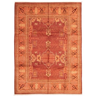 One-of-a-Kind Dequanna Hand-Knotted New Age 9'5" x 12'7" Wool Area Rug in Orange/Red - Image 0