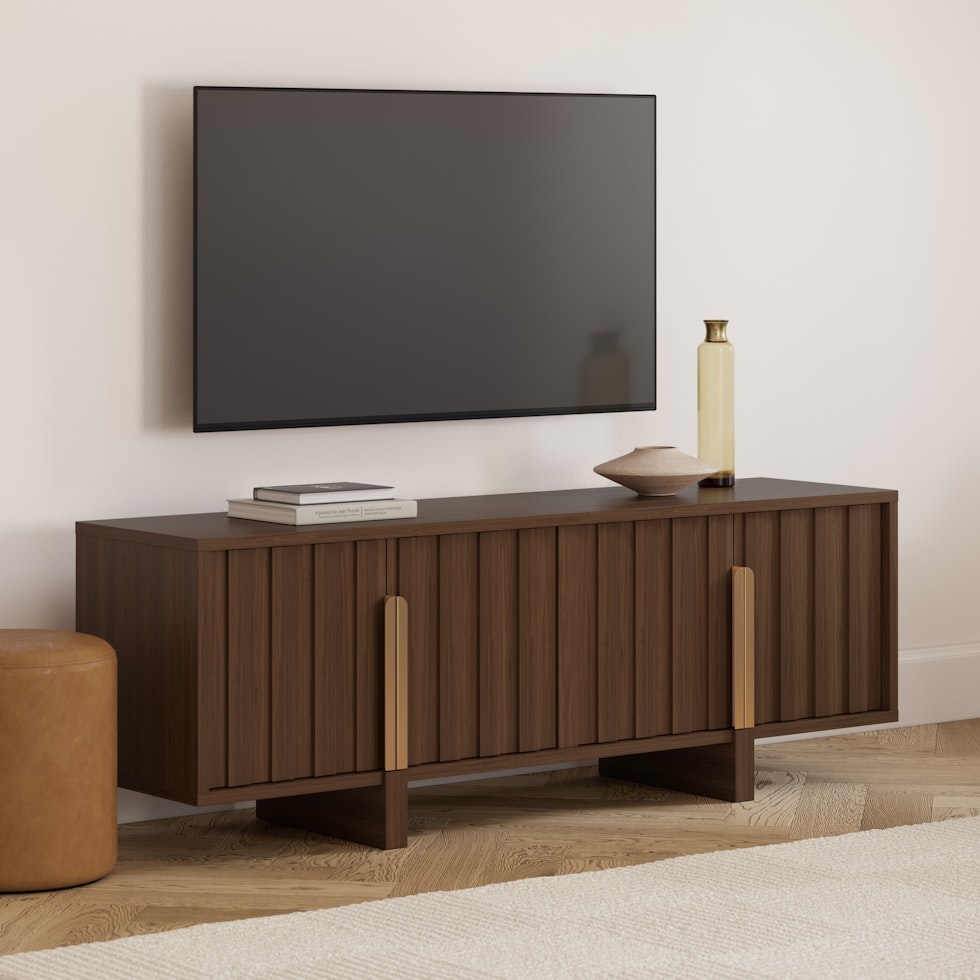 Felix 72" Media Unit - Walnut - Image 0