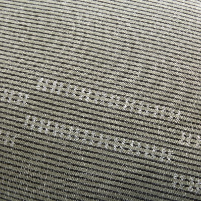 Airlie 30"x30" Sage Dobby Stripe Throw Pillow with Feather Insert - Image 1