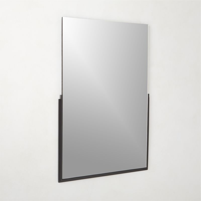 Mimi Rectangular Black Wall Mirror 24"x36" - Image 1