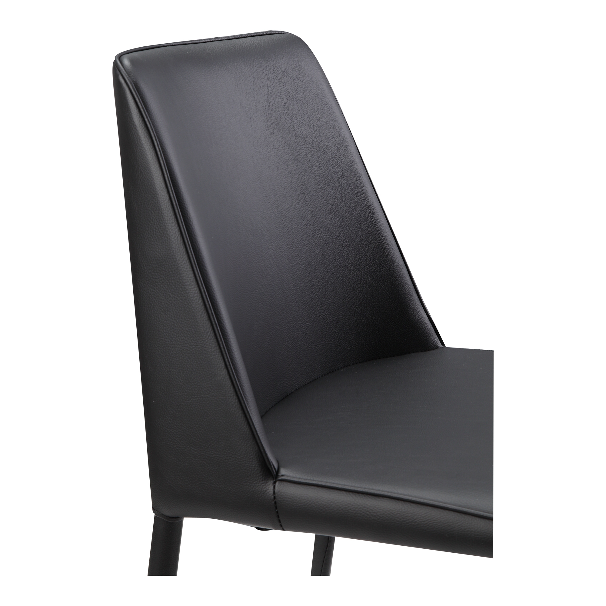 Nora Dining Chair Black Vegan Leather - Set Of Two - Image 4