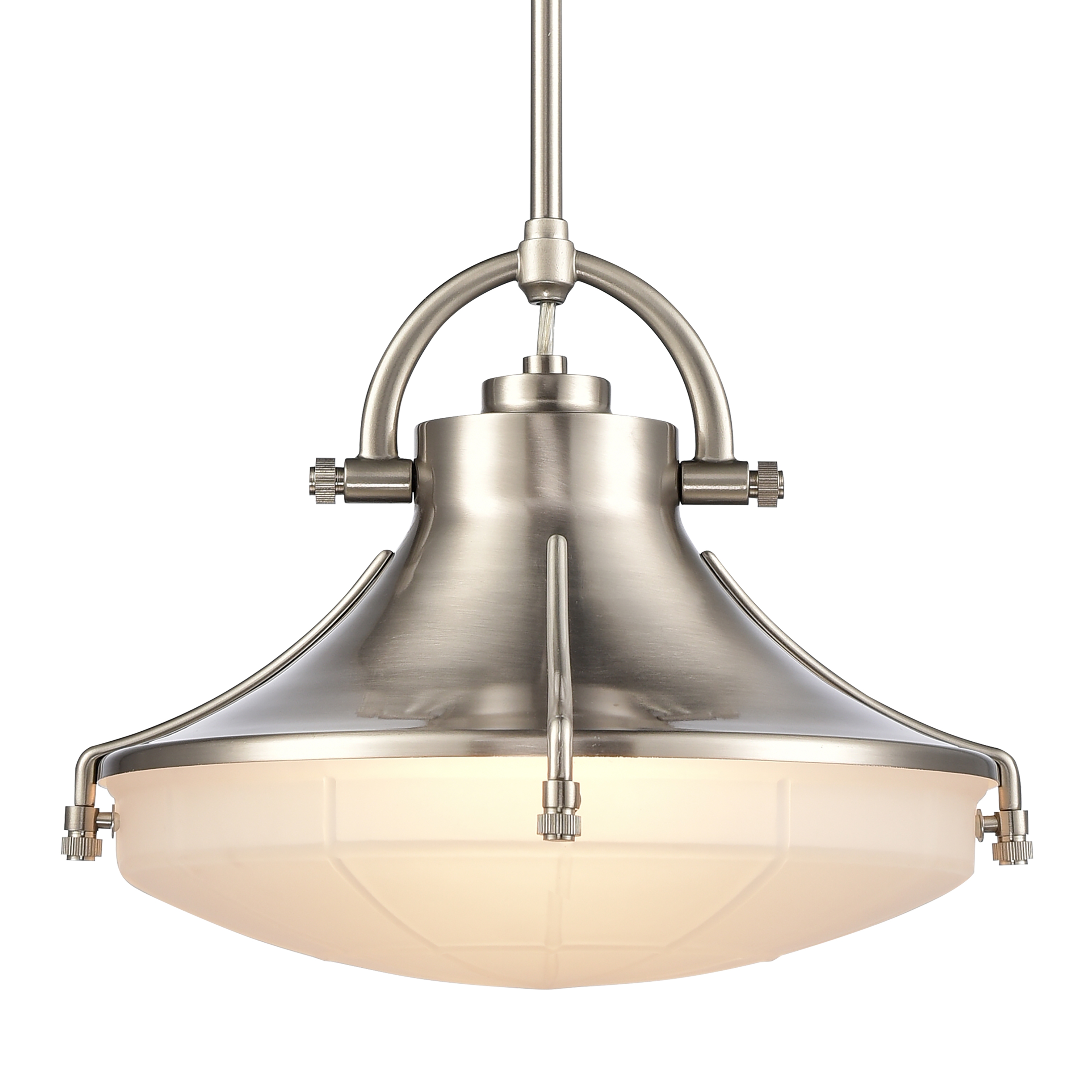 Urbanite 13'' Wide 1-Light Pendant - Satin Nickel - Image 3