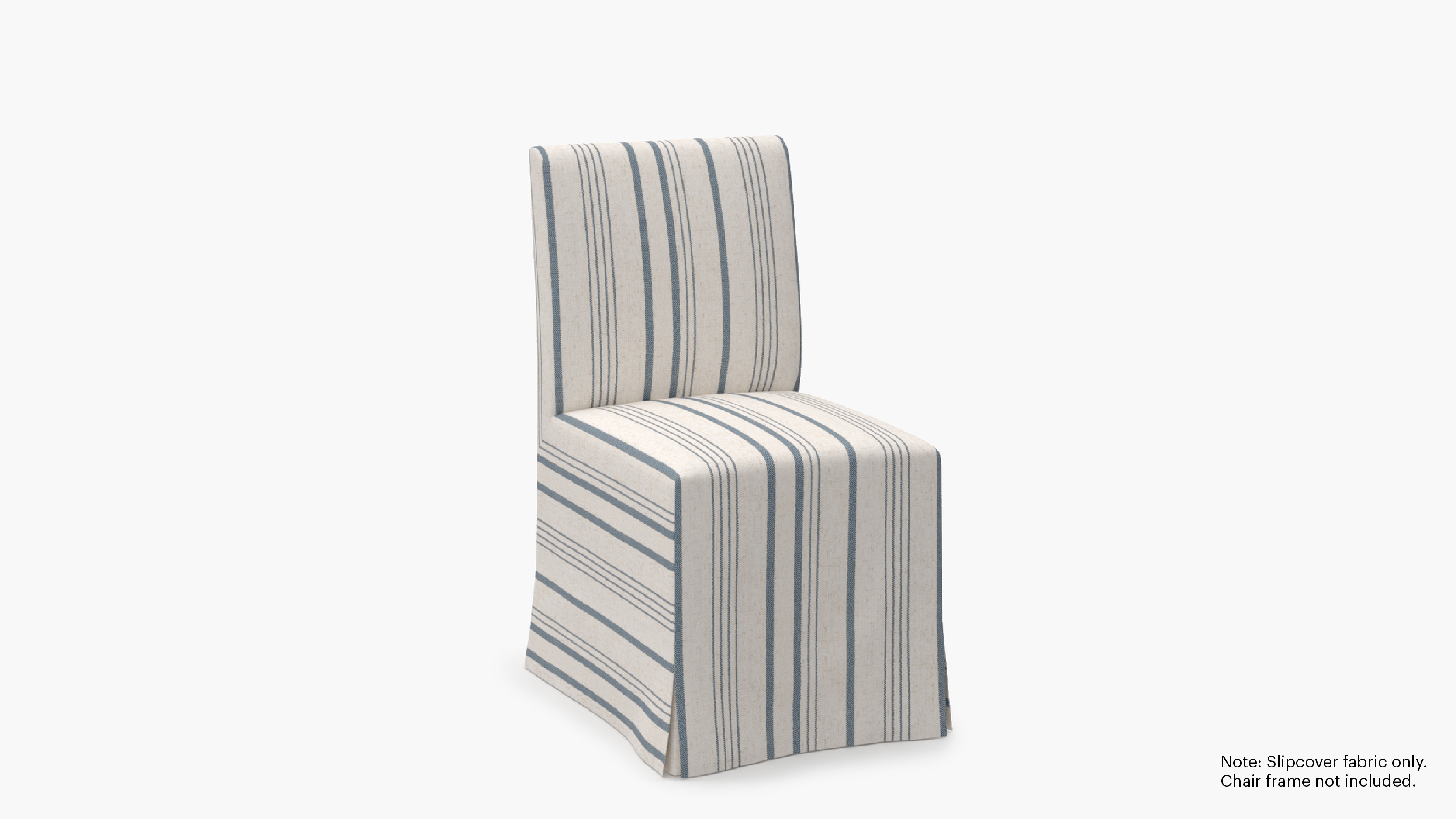 Slipcovered Signature Dining Chair - Cover Only, Blue Market Stripe - Image 1
