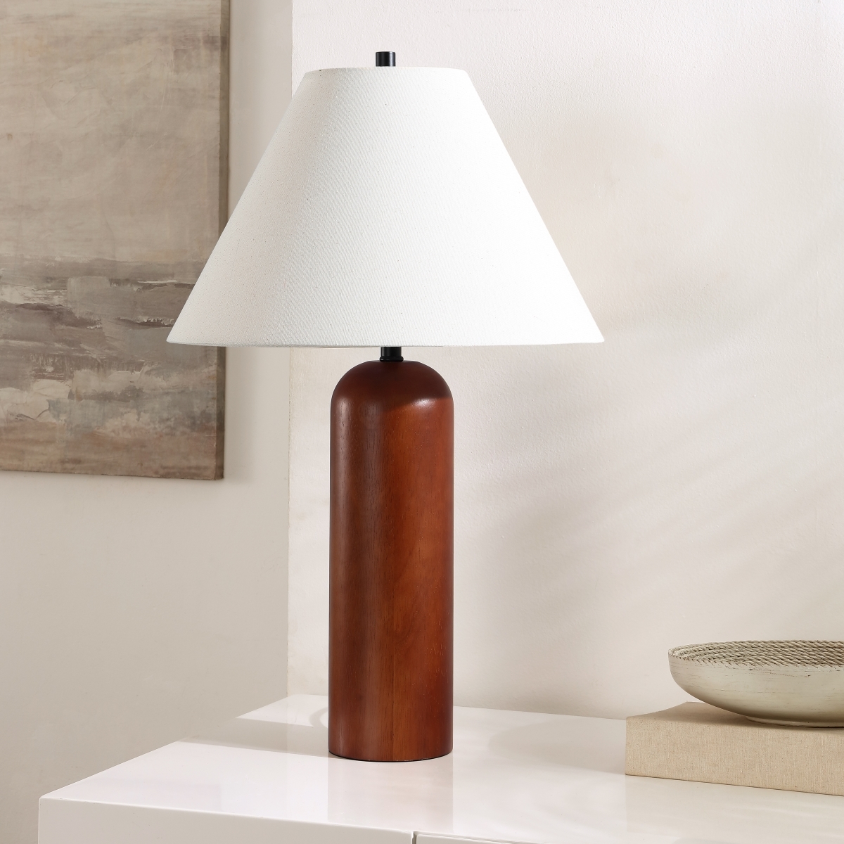 Rennie 25.5" Table Lamp - Walnut - Safavieh - Image 1