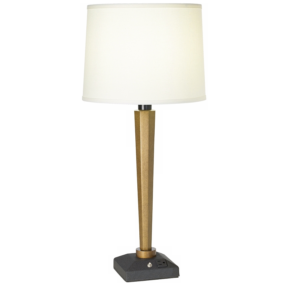 Undine Gold-Fairfield Tapered Column Metal Table Lamp - Style # 92W53 - Image 0