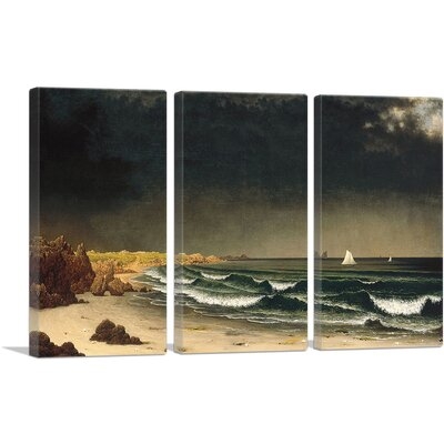 ARTCANVAS Approaching Storm Beach Near Newport 1862 Canvas Art Print By Martin Johnson Heade - Image 0