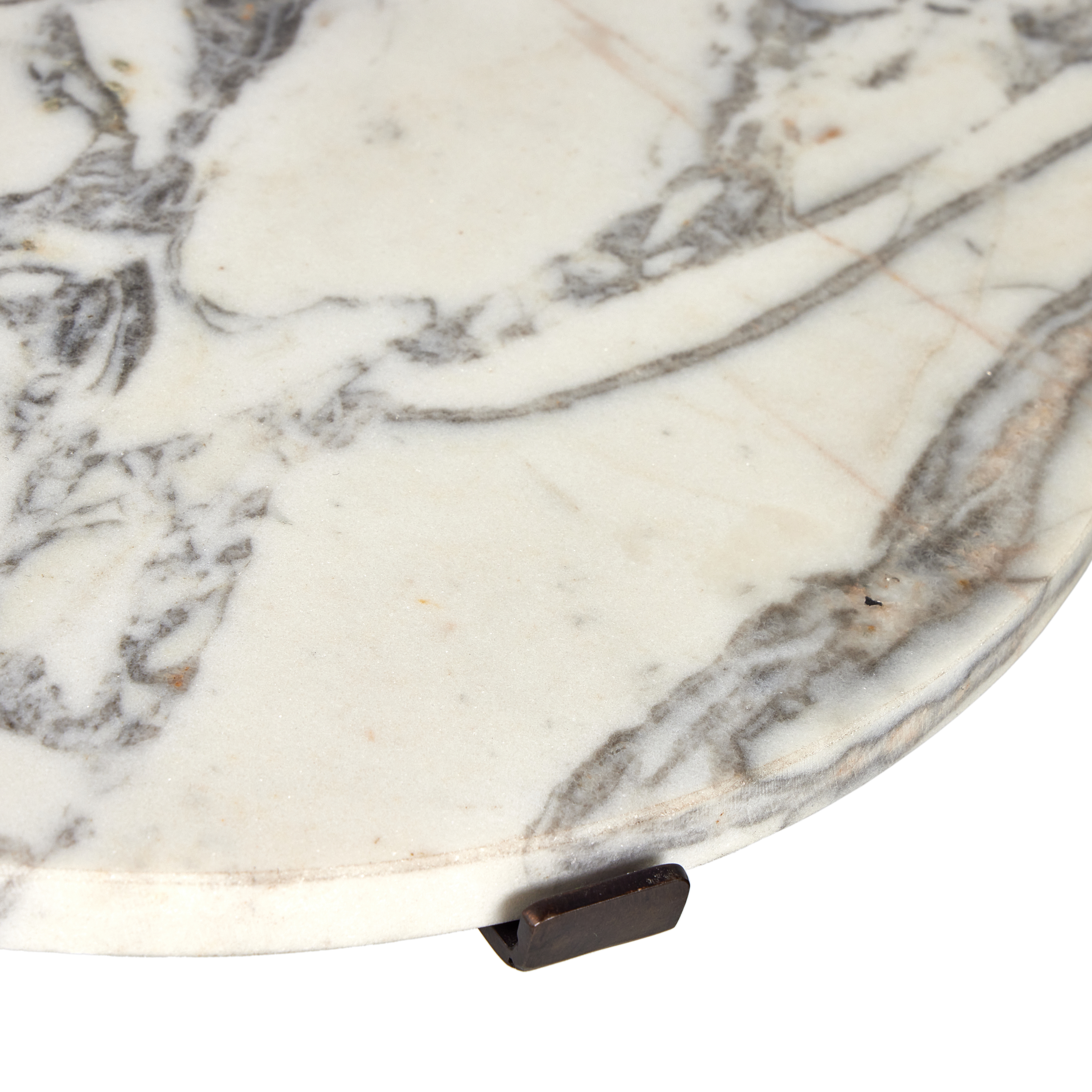 Sophie End Table-Veined White Marble - Image 2