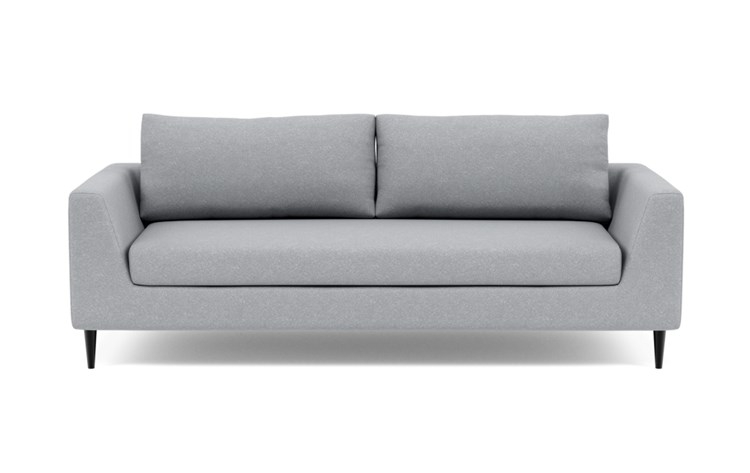 Asher Sofa with Grey Gris Fabric and Unfinished GunMetal legs - Image 0