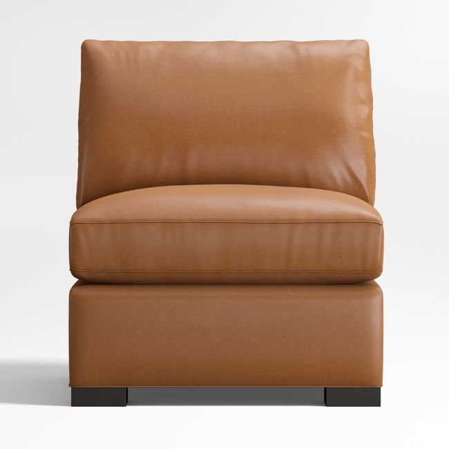 Axis Classic Leather Armless Chair Sectional Piece - Image 0