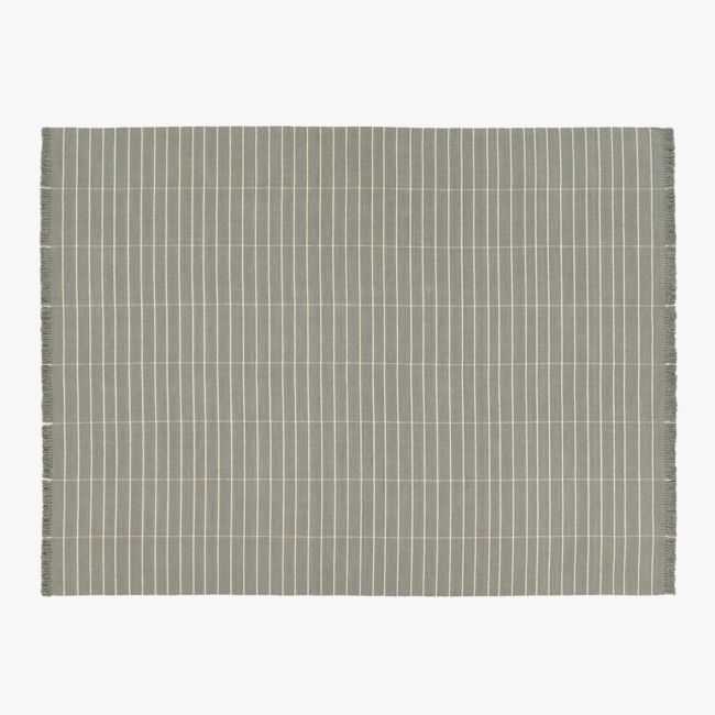 Reed Grey/White Stripe Rug 9'x12' - Image 0